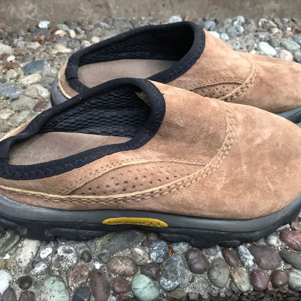 Merrell brown slides - size 5 gently used
